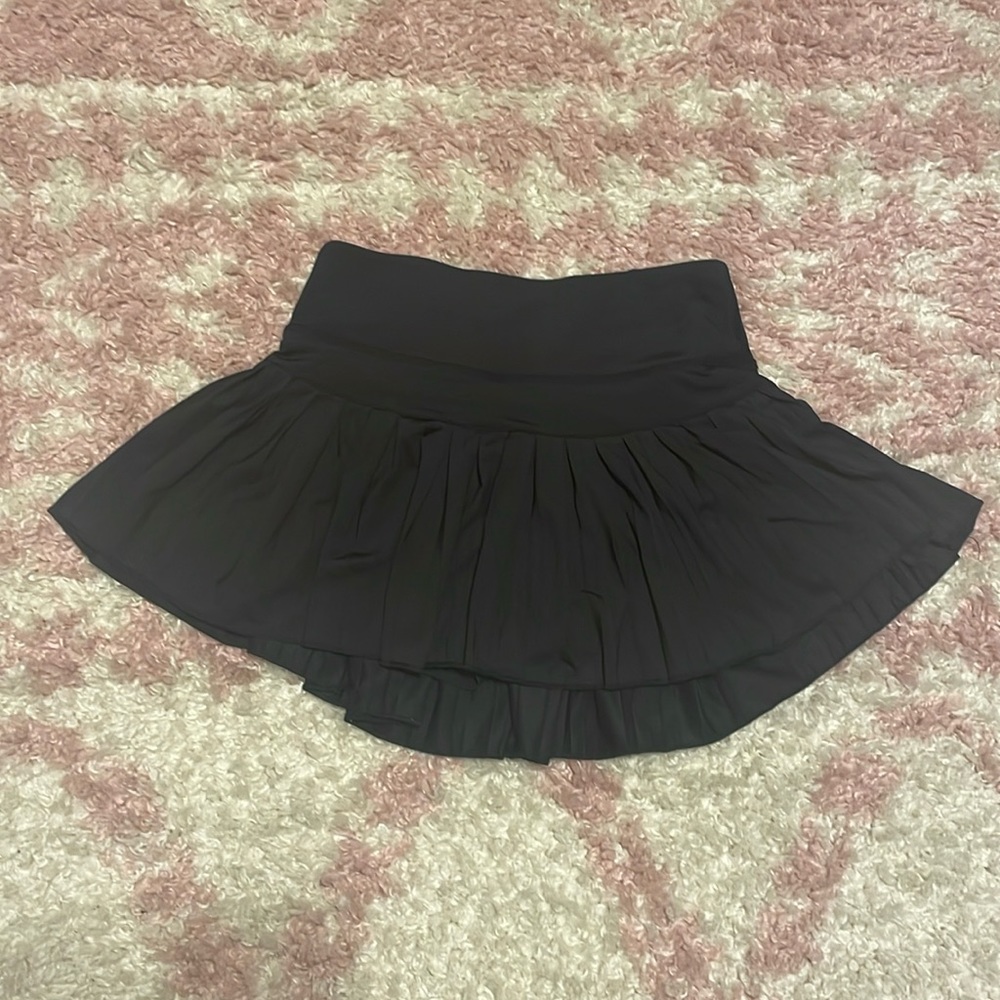 Gold Hinge “Black Pleated Tennis Skirt”